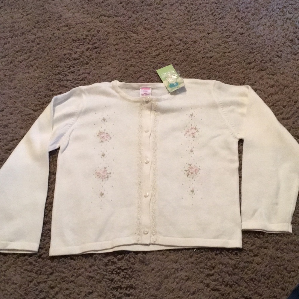 NWTs Vintage Gymboree Spring Blossoms beautiful cream sweater Size 5